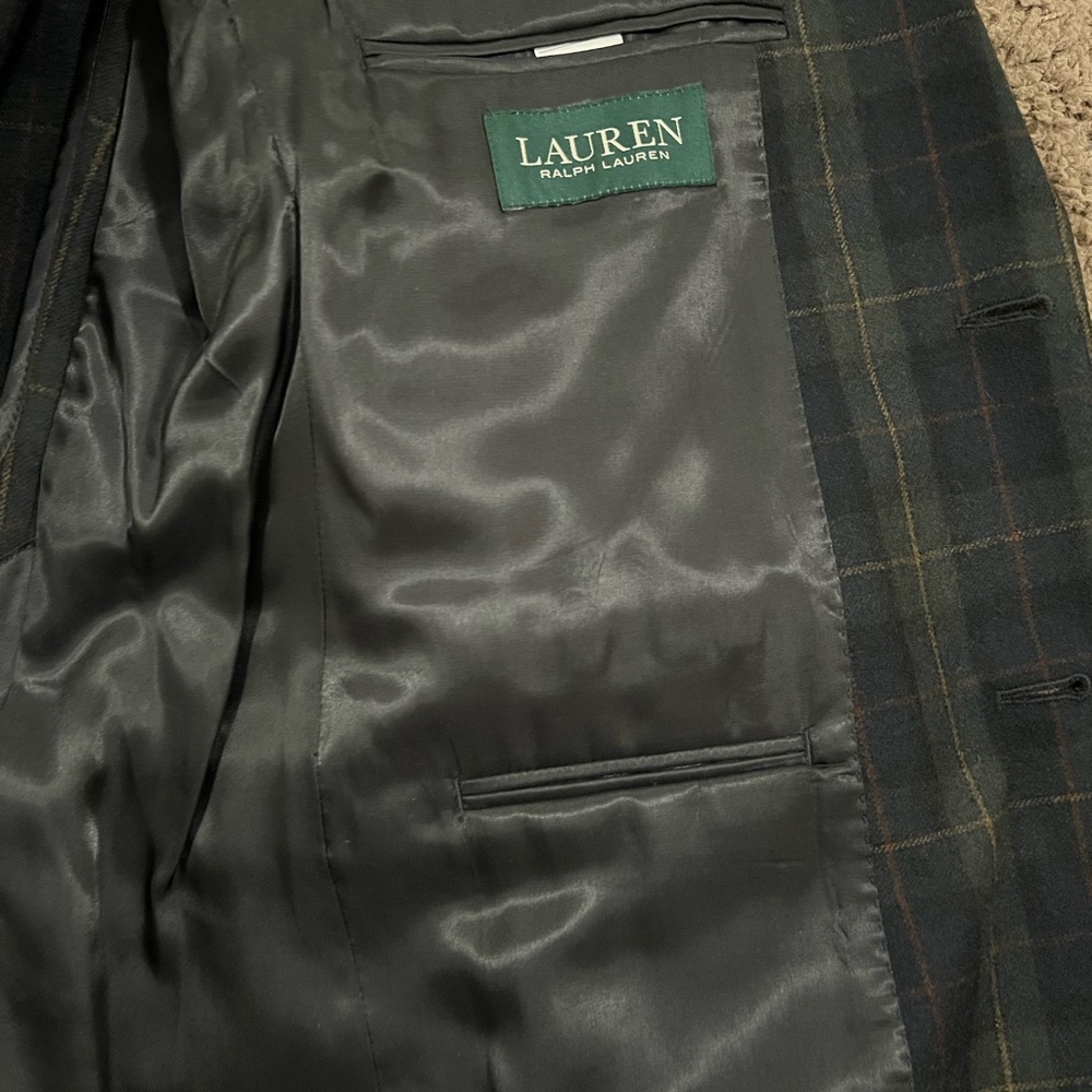 Polo Ralph Lauren Men’s Green/Blue Checkered Blazer SZ 41R - Picture 10 of 12
